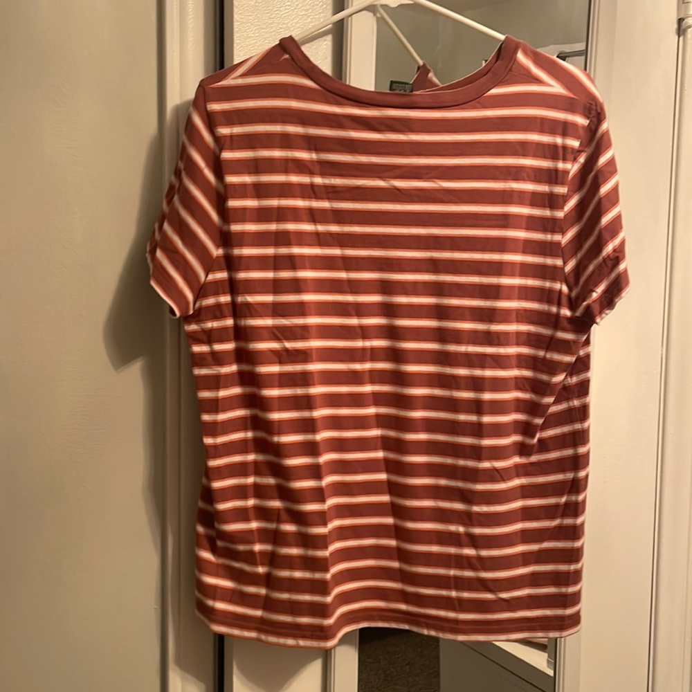 Wild fable orange and white stripped shirt